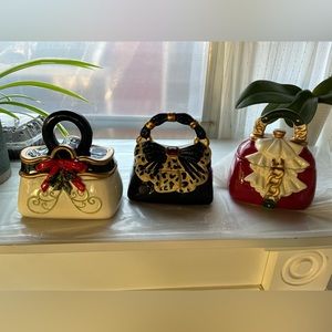 Davids Cookies Porcelain Collectable Cookie jar Purses